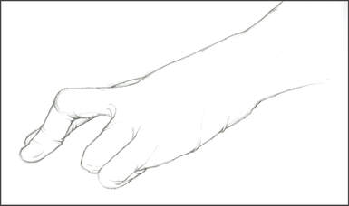 Gloved hand sketch