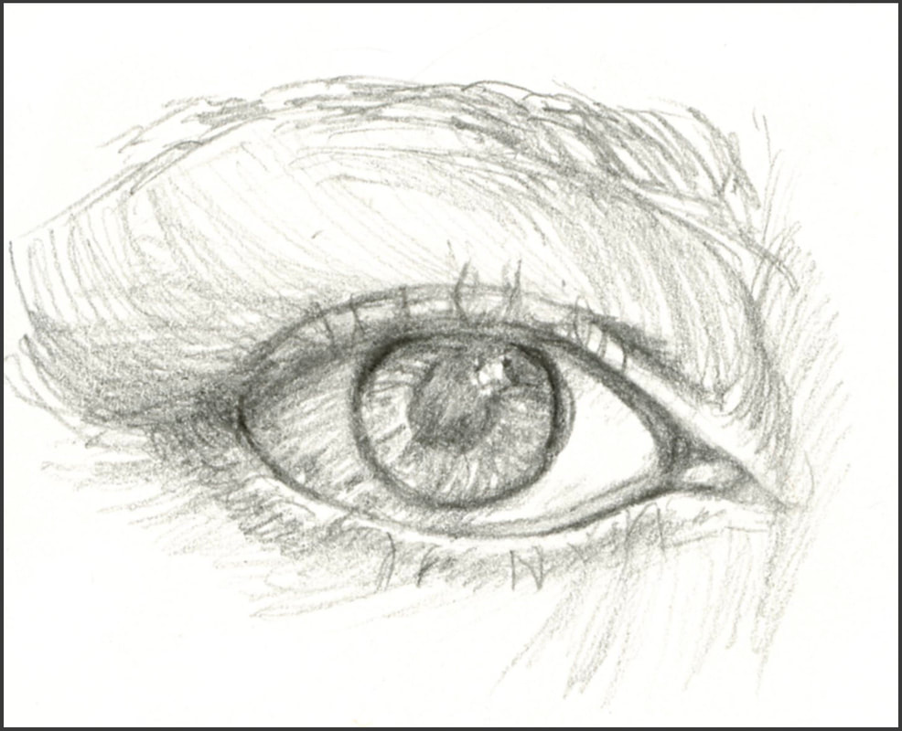 Pencil sketch of eye