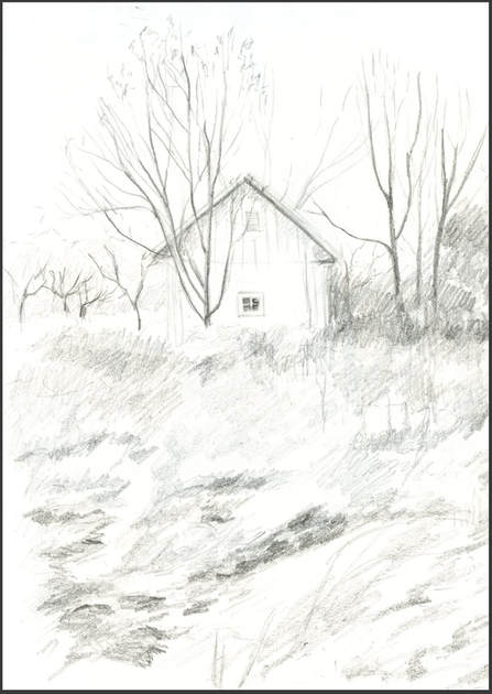 Sketch of Barn by Amanda Barnaby