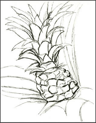 Lena Meijer Tropical Conservatory sketch by Amanda Barnaby
