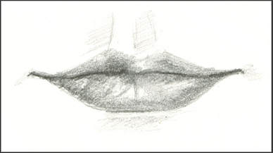 Pencil sketch of Lips