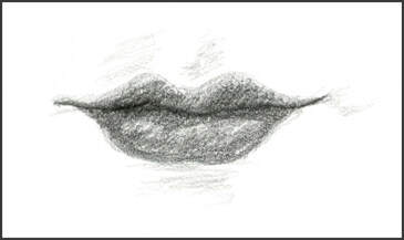 Lips sketch by Amanda Barnaby
